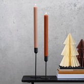 Christmas Copper Ribbed Dinner Candles